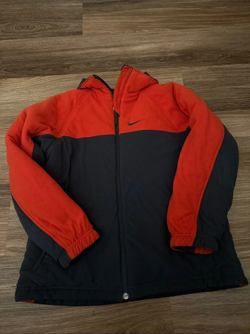 Nike Kids Black and Orange Puffer Jacket